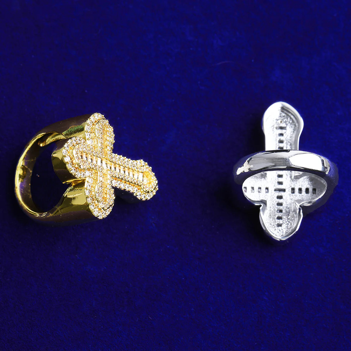 Held High | VVS Diamond CZ 5AA+ Cross Iced Blinged Out Luxury Rings