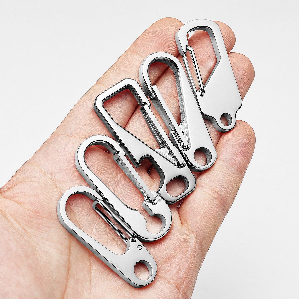 Mens 304 Solid No Fade Stainless Steel Keychain high Quality Car Key Ring Holder