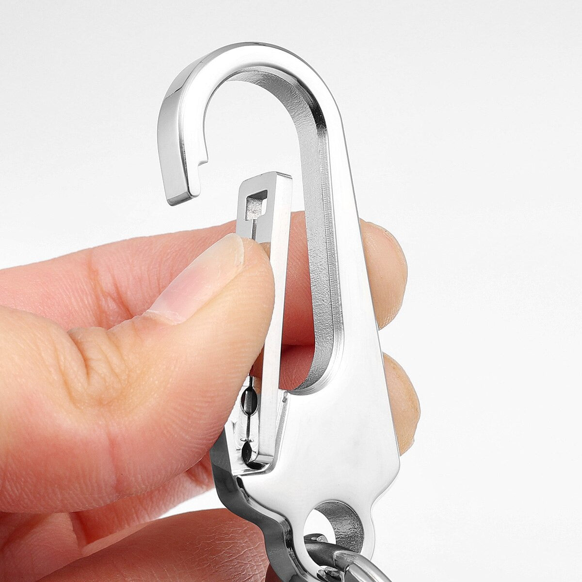 Mens 304 Solid No Fade Stainless Steel Keychain high Quality Car Key Ring Holder