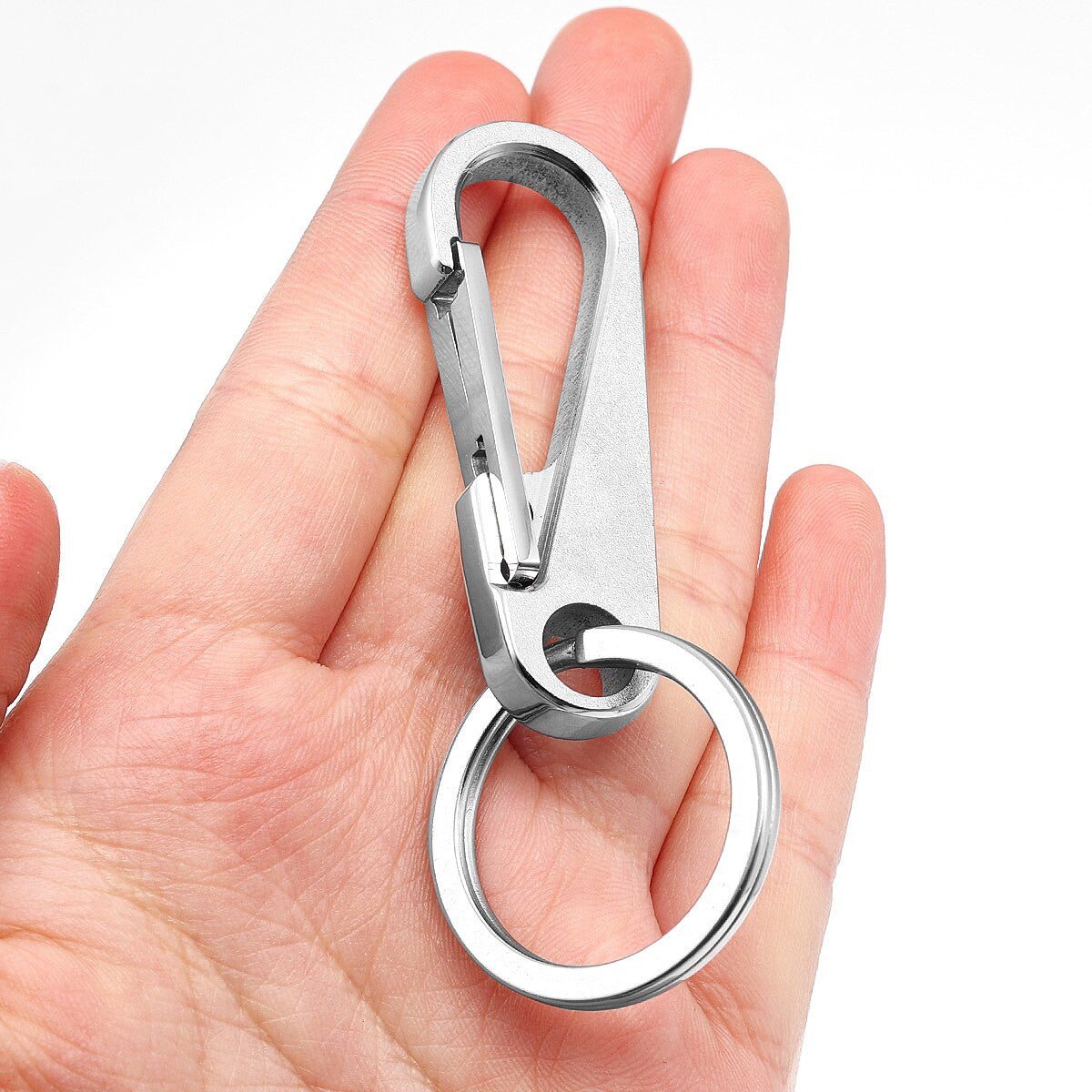 Mens 304 Solid No Fade Stainless Steel Keychain high Quality Car Key Ring Holder