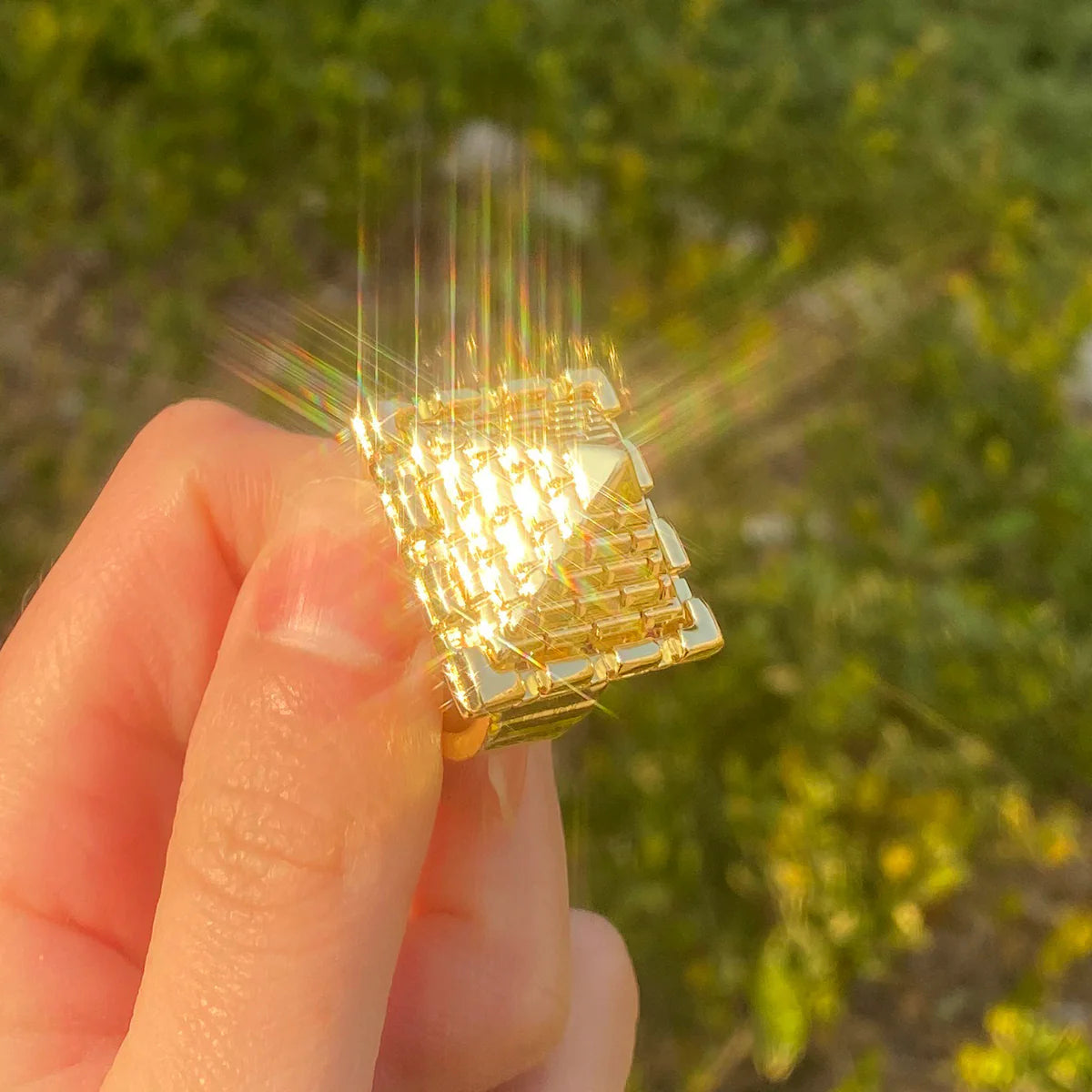 Pyramid Of Giza | Ancient African Egyptian Temple Pyramid Street Wear Ring