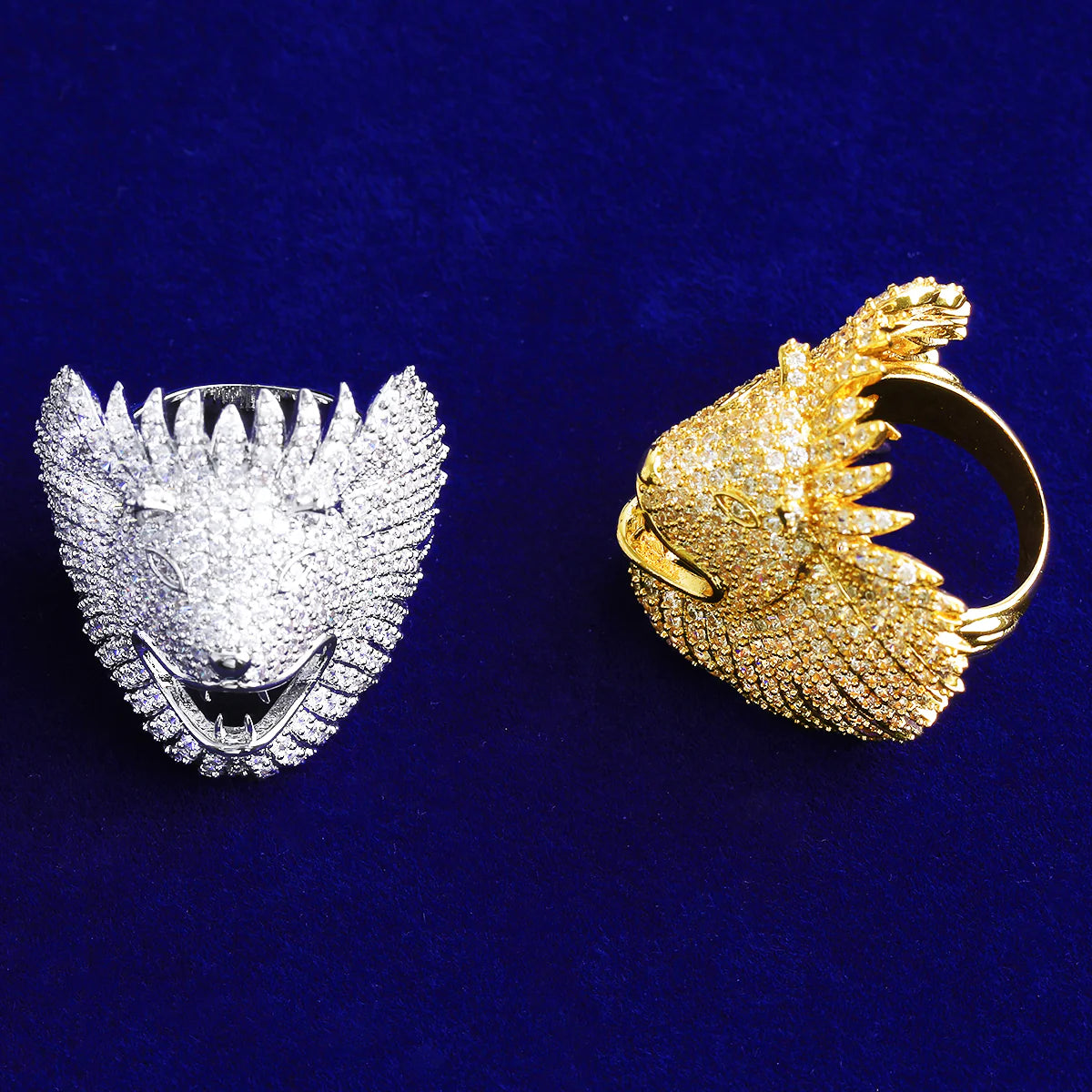 Lion Deco | VVS Diamond CZ 3D Art Deco Anime Luxury 5AA+ Iced Lion Rings