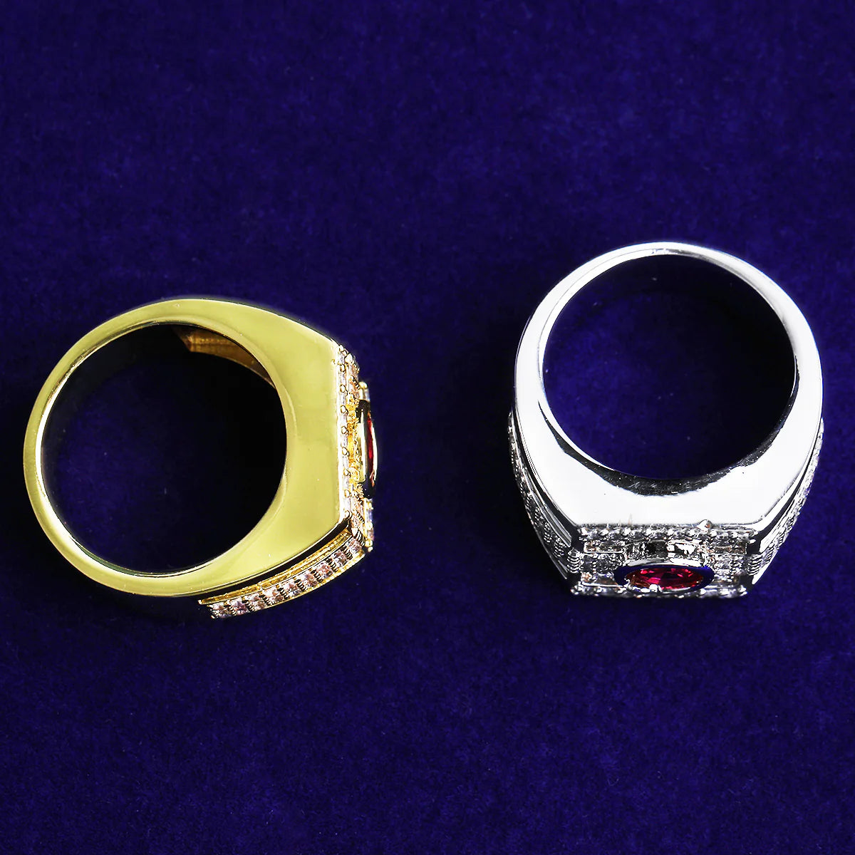 The Radiance | Luxury Iced Blinged Out Deep Set Gemstone Hip Hop Rings