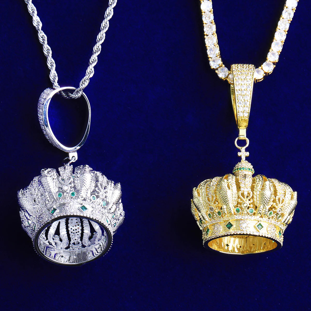 Crown Jewelz | 3D Iced blinged Out 5AA+ Luxury VVS Diamond CZ Crown Hip Hop Pendant