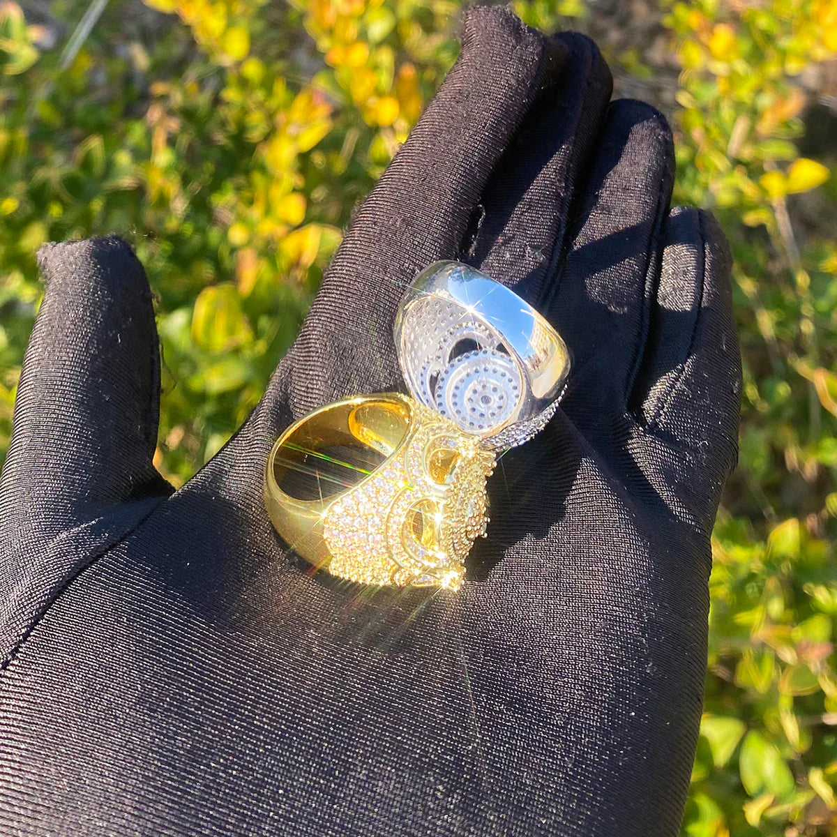 Domain of Kings | Kings Crown Iced Blinged Out VVS Diamond CZ Luxury Hip Hop Ring