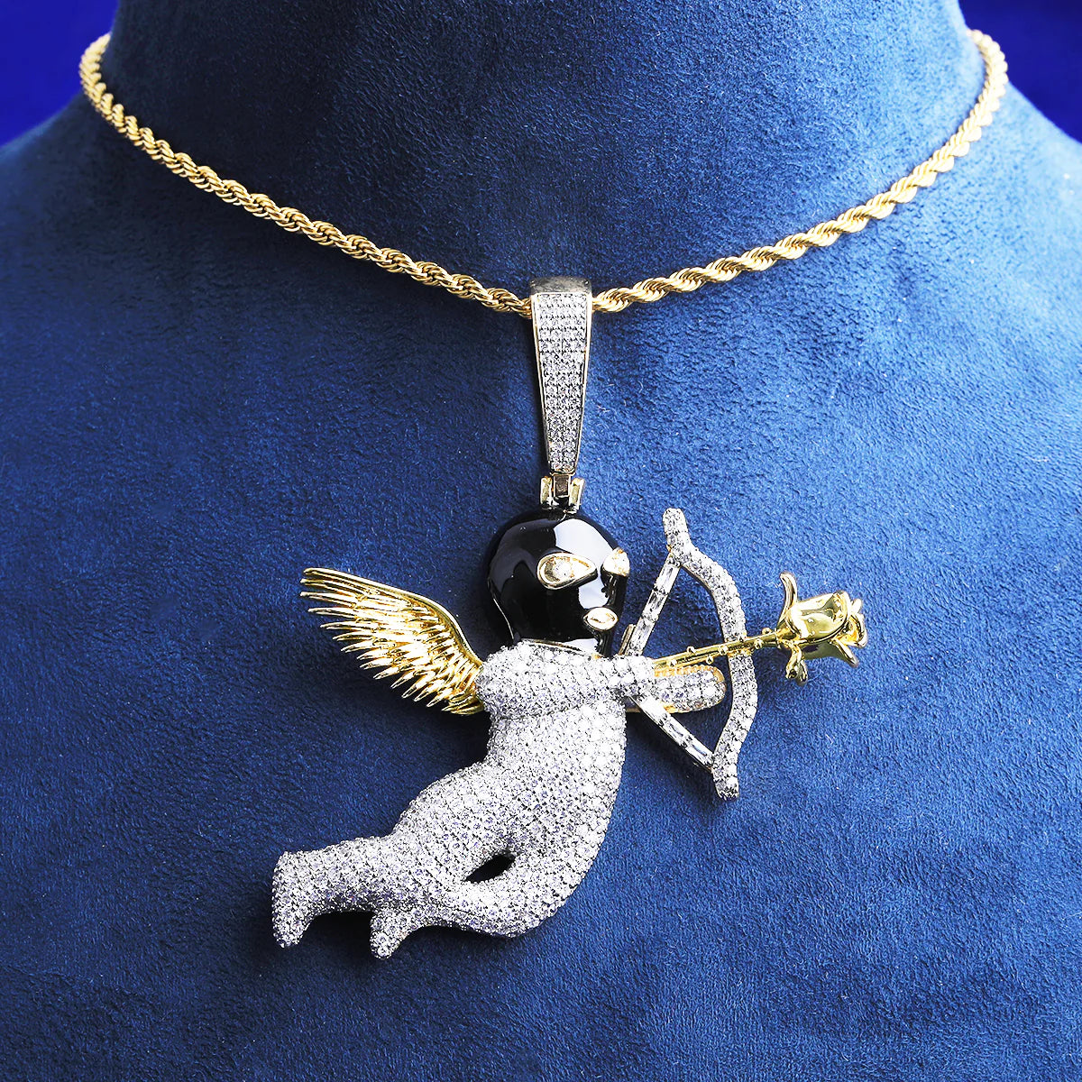 Love Gimp | VVS Diamond CZ Winged Love Angel 5AA+ Luxury Hip Hop Pendant