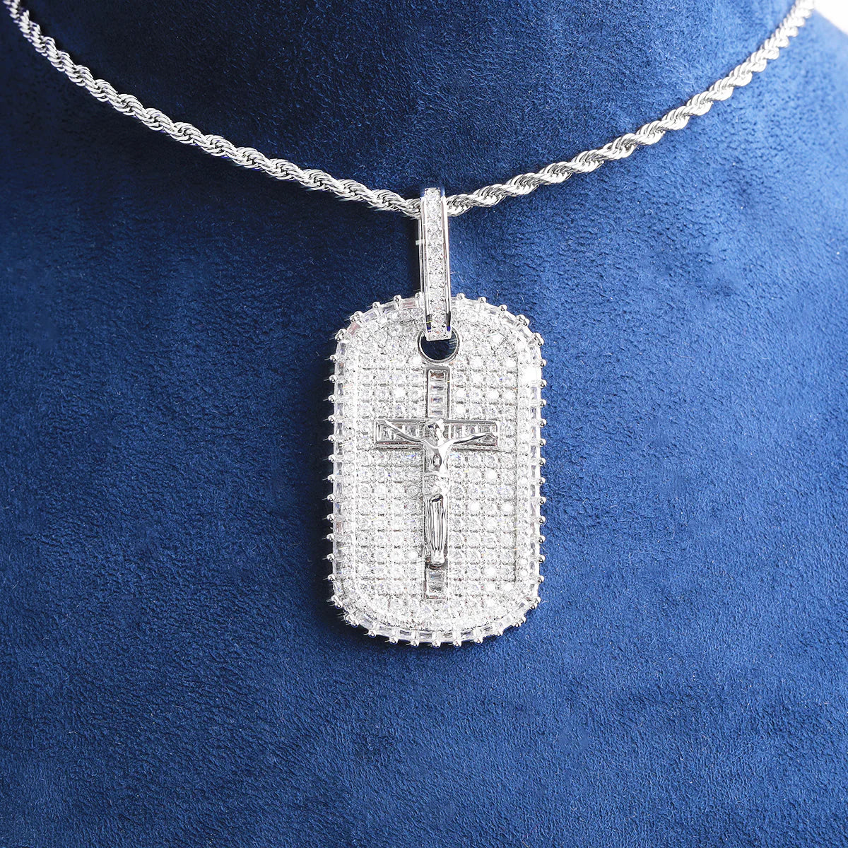 Jesus Tag | 5AA+ Luxury VVS Diamond CZ Prong Set Jesus Hip Hop Pendant