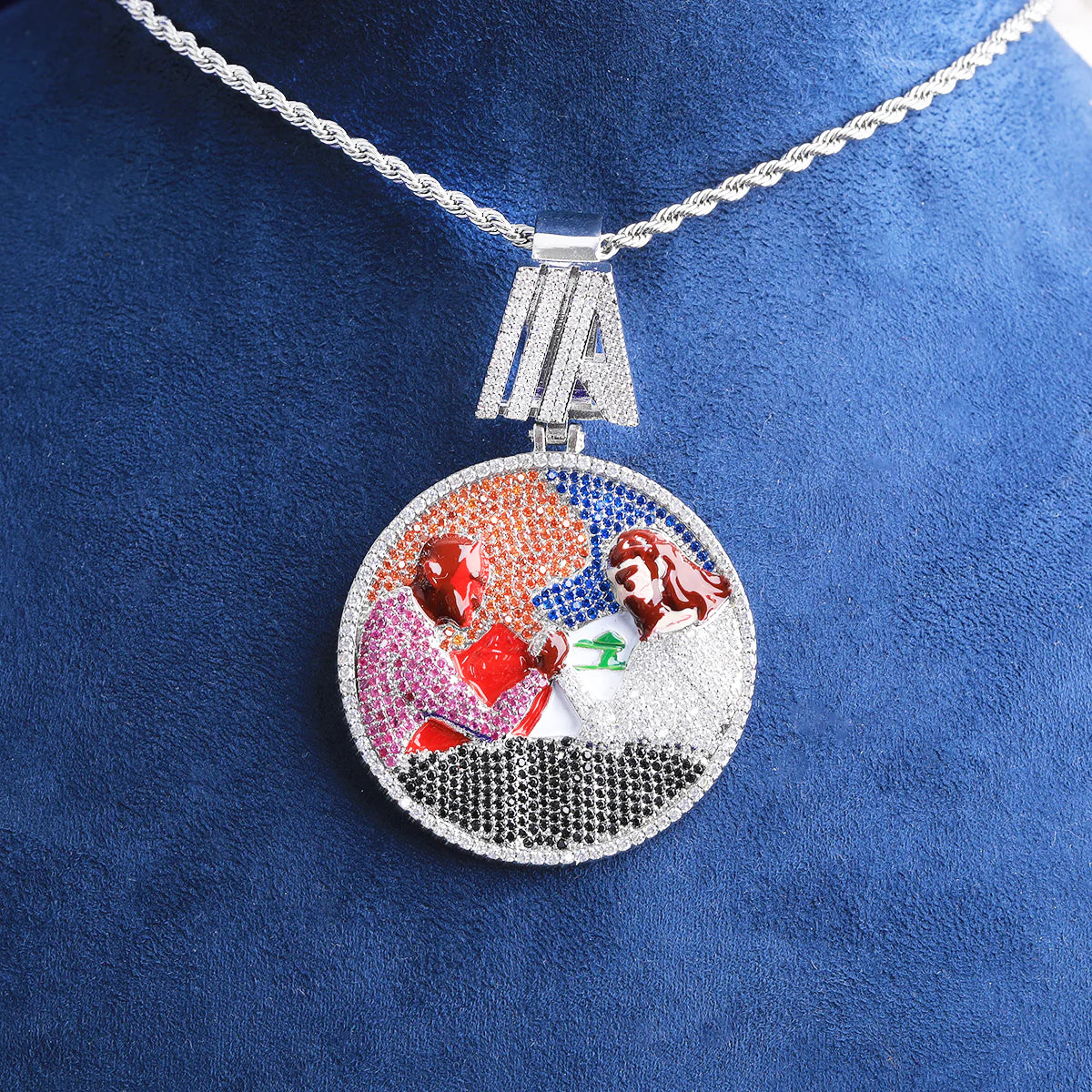 Battle For JOB | Good VS Evil VVS Diamond CZ 5AA+ Luxury Hip Hop Pendant