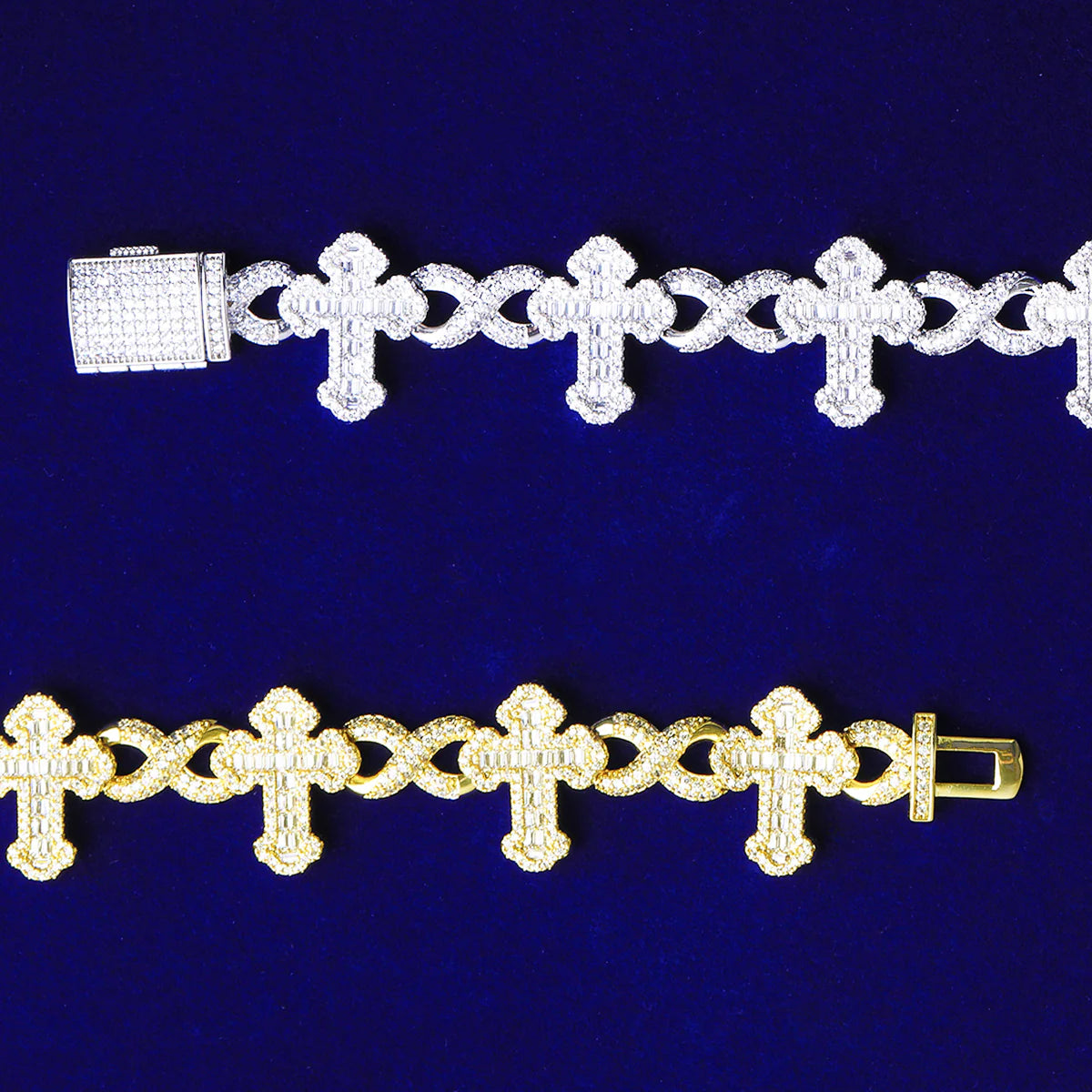 VVS Infinitum | VVS Diamond CZ Luxury Baguetter Infinity Cross Hip Hop Necklace