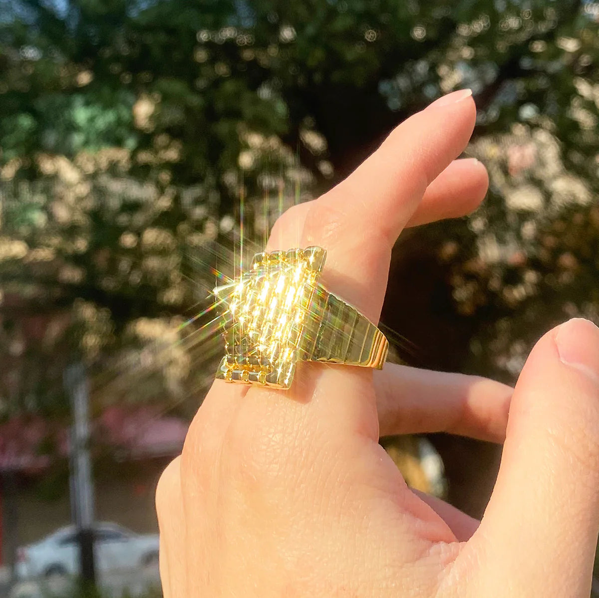 Pyramid Of Giza | Ancient African Egyptian Temple Pyramid Street Wear Ring