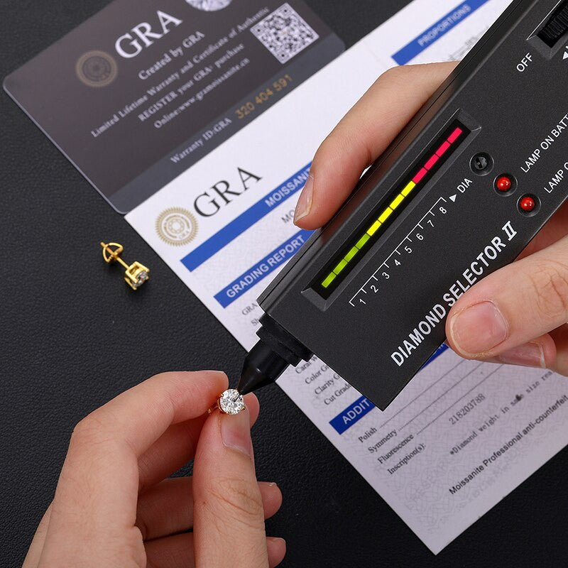 Genuine Lab Diamond 6.5 1CT Solid Sterling Silver Hip Hop Earrings