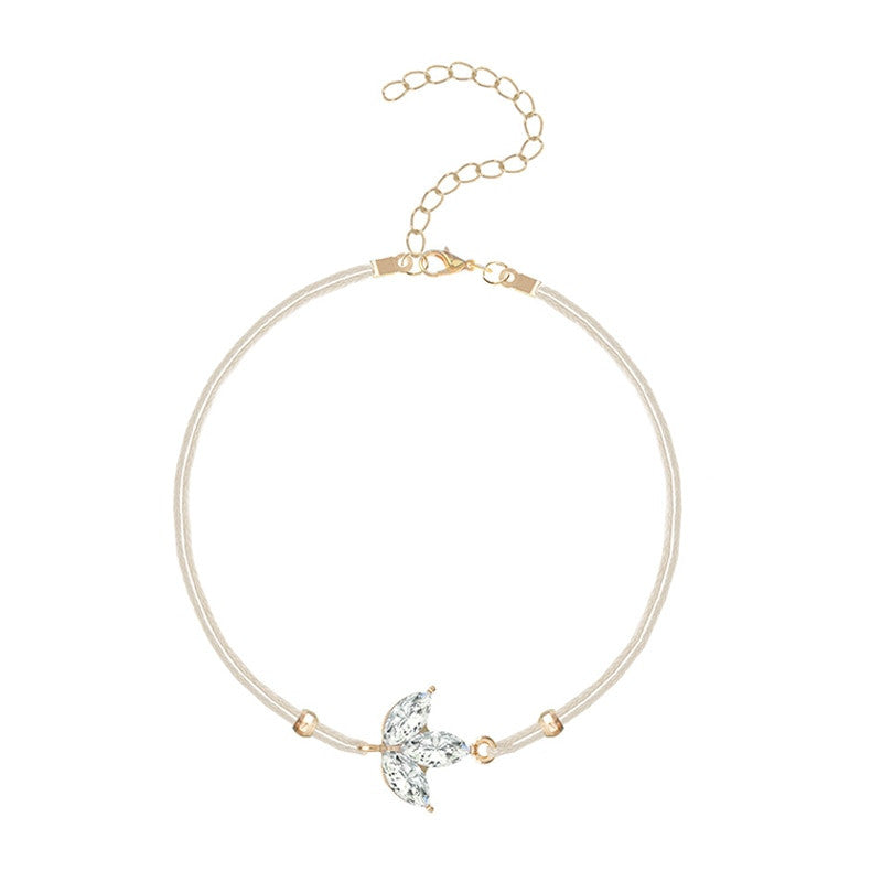 Ladies Beaded Turtle Shell Weed Leaf Fashion Tassel Charm Bracelets Jewelry Set