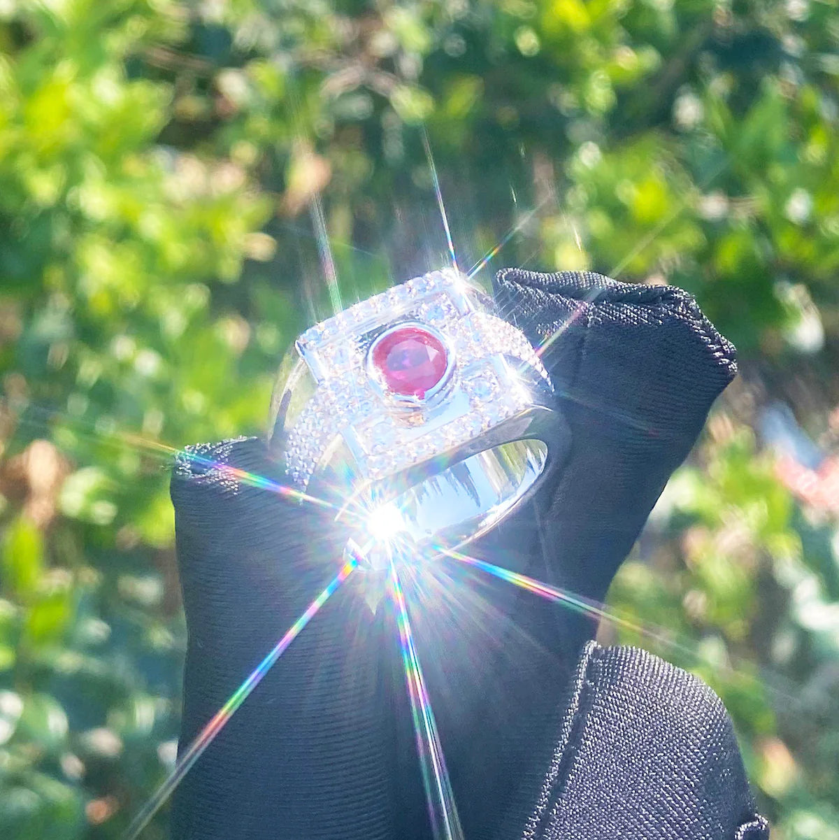 The Radiance | Luxury Iced Blinged Out Deep Set Gemstone Hip Hop Rings