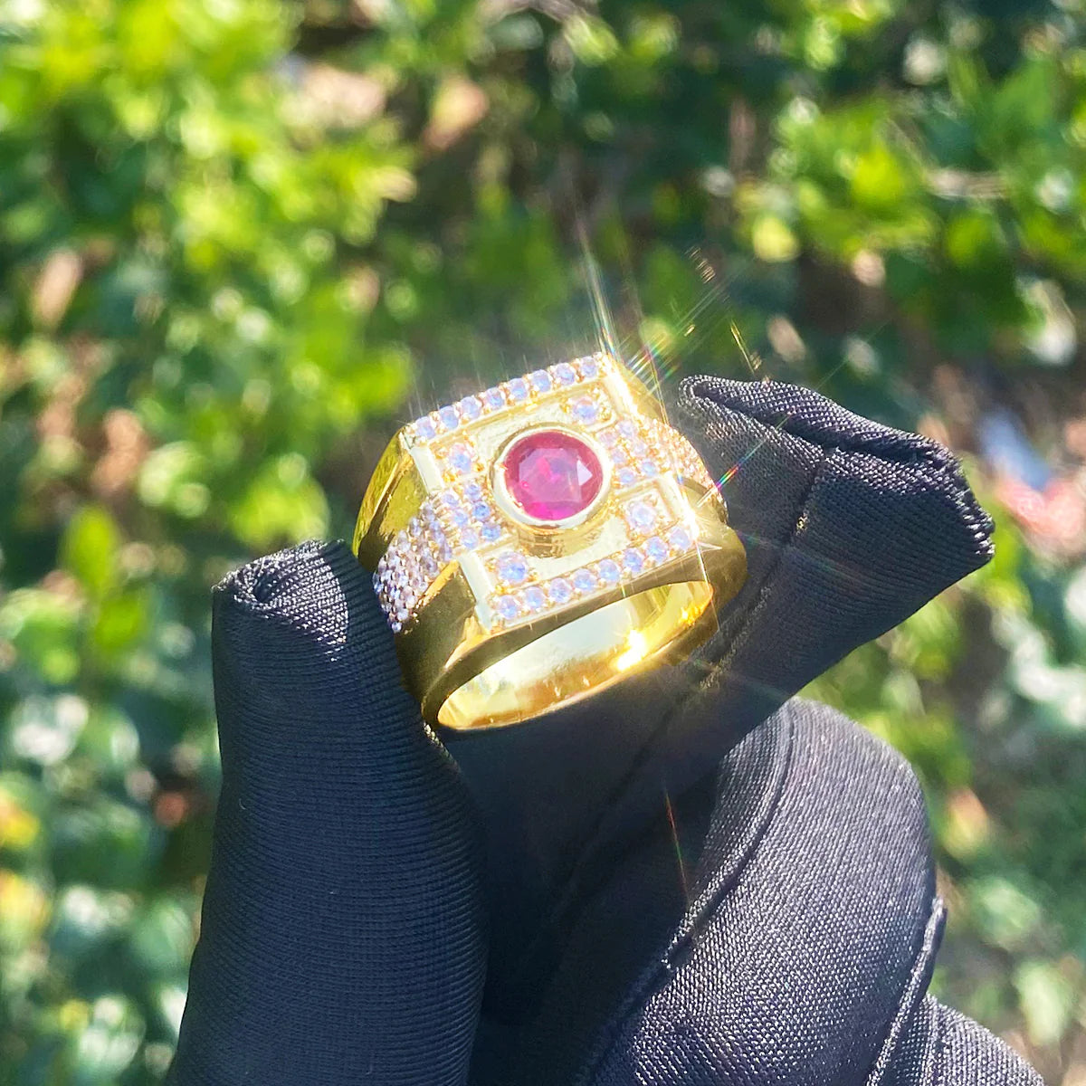 The Radiance | Luxury Iced Blinged Out Deep Set Gemstone Hip Hop Rings