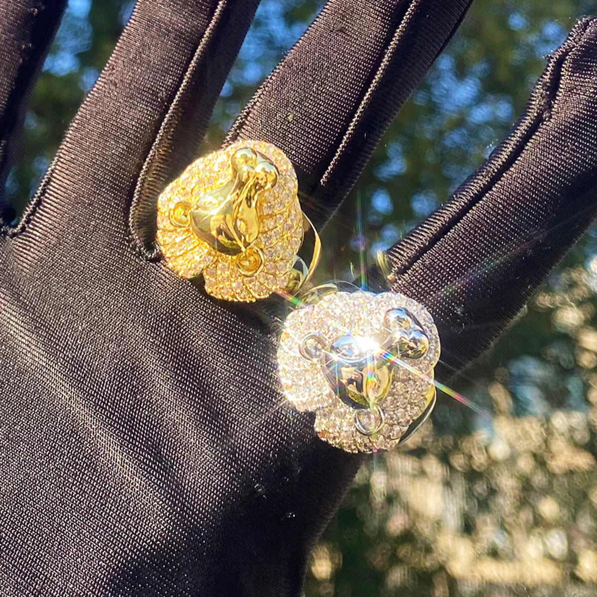 Retro Lion Heart | VVS Diamond CZ Luxury 5AA+ Iced Blinged Out Lion Mane Rings