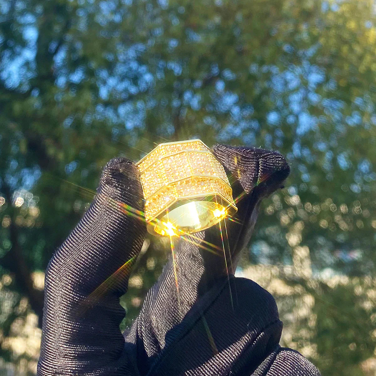 Carved Ice | Luxury 5AA+ VVS Diamond CZ Iced Blinged Out Men's Rings