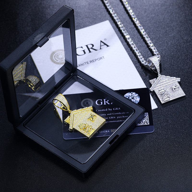 Trap House | Genuine Moissanite VVS Diamond 925 Sterling Silver Hip Hop Pendant