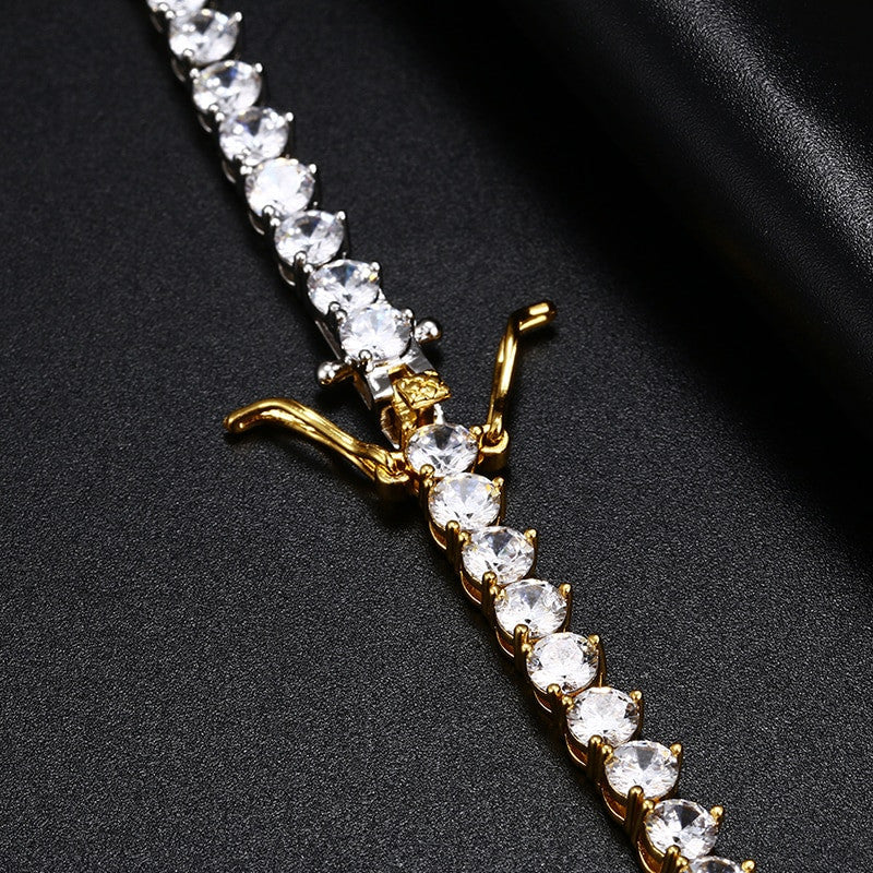 Solid .925 Lab Diamond Moissanite 3 Prong Exquisite Tennis Necklace and Bracelets