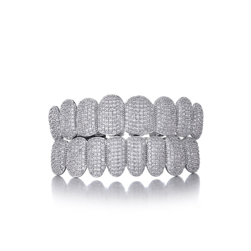 Capped Off | 4 Prong Set Hip Hop VVS Diamond CZ Full Mouth Teeth Grillz