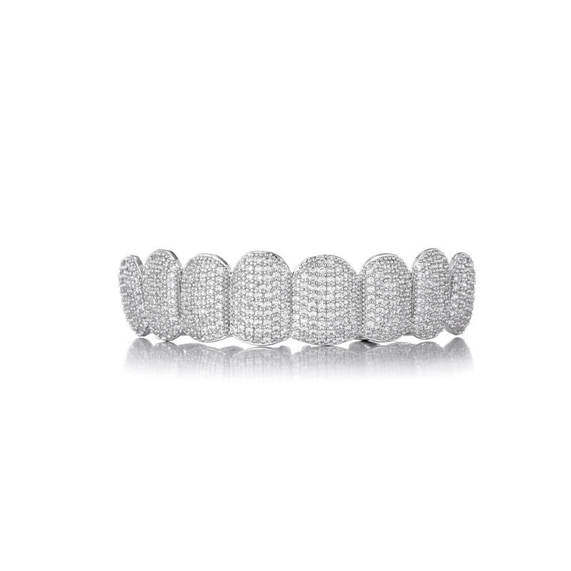 Capped Off | 4 Prong Set Hip Hop VVS Diamond CZ Full Mouth Teeth Grillz