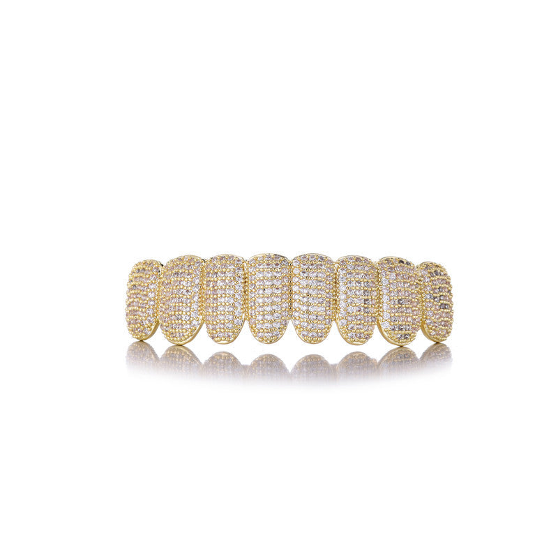 Capped Off | 4 Prong Set Hip Hop VVS Diamond CZ Full Mouth Teeth Grillz