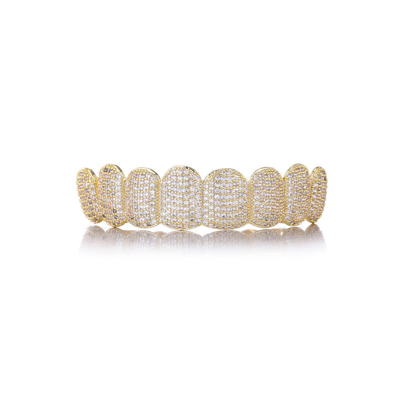 Capped Off | 4 Prong Set Hip Hop VVS Diamond CZ Full Mouth Teeth Grillz