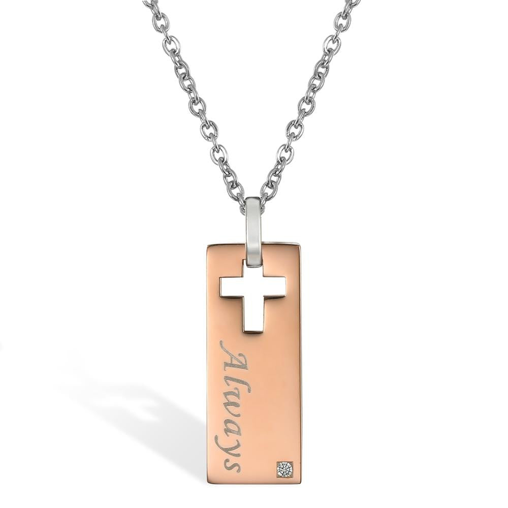 Love Forever Always Couples No Fade Stainless Steel Pendant Necklaces