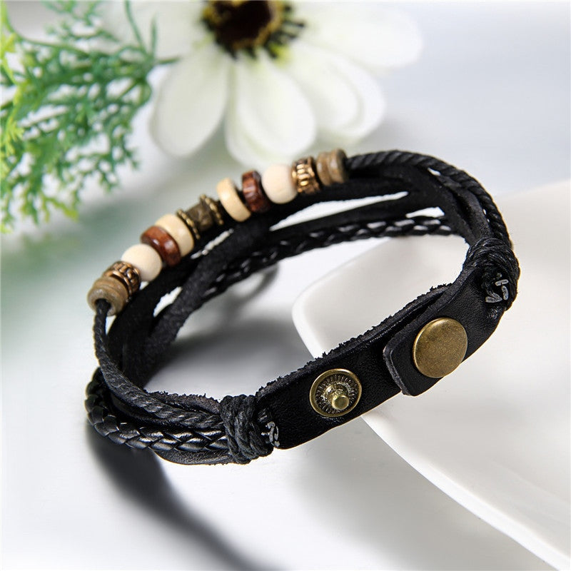 Couples Mens / Women Ying Yang Leather Love Adjustable High Fashion Bracelets