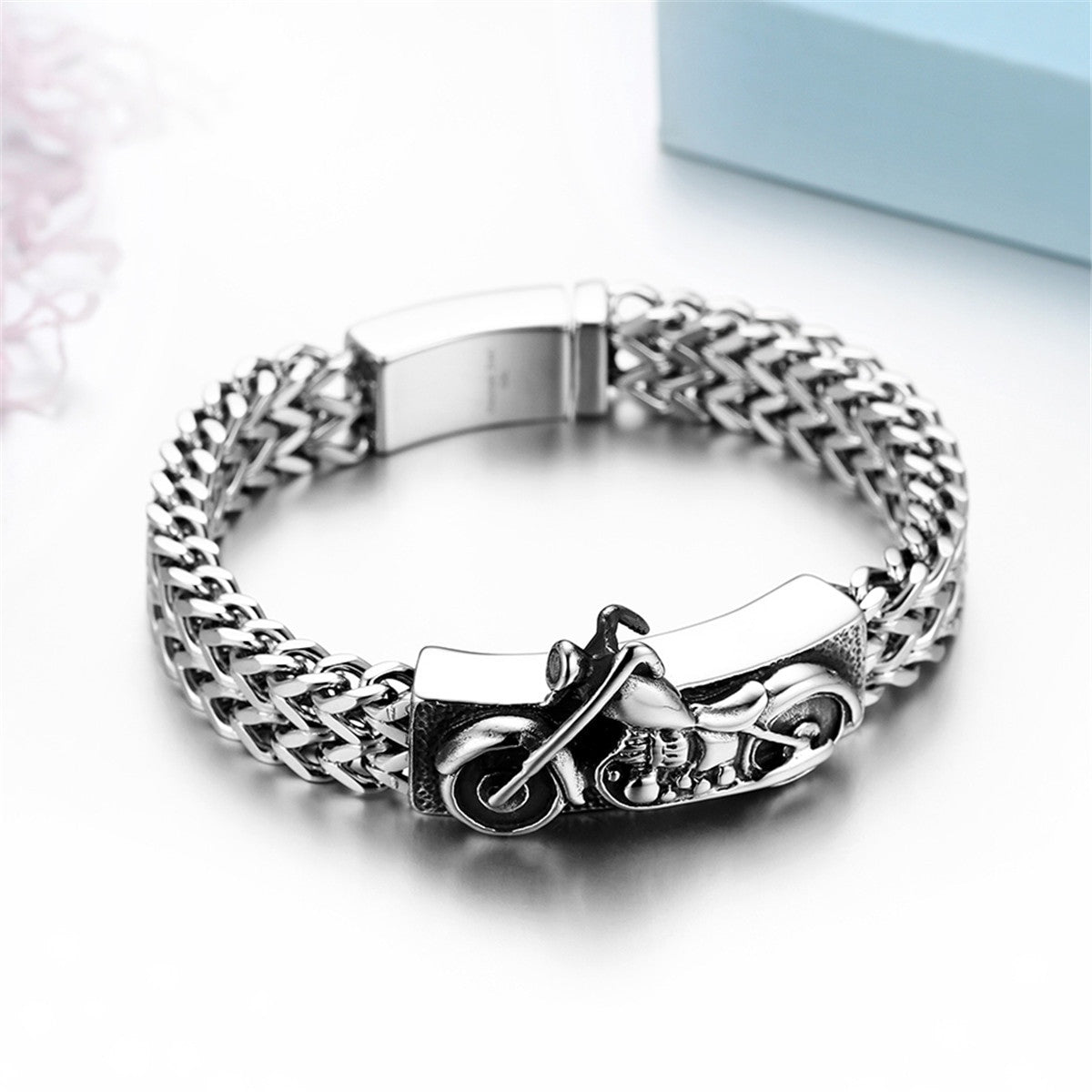 Mens No Fade Stainless Steel Chopper Motorcycle Street Wear Bracelets