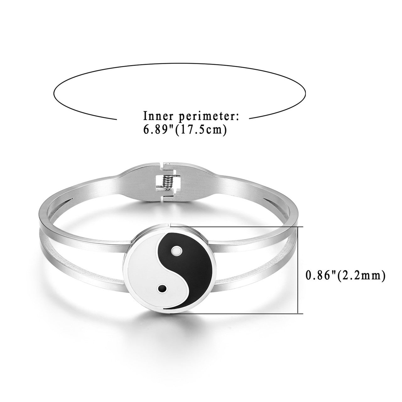 Classic No Fade Tai Yin Yang Stainless Steel High Fashion Bracelets