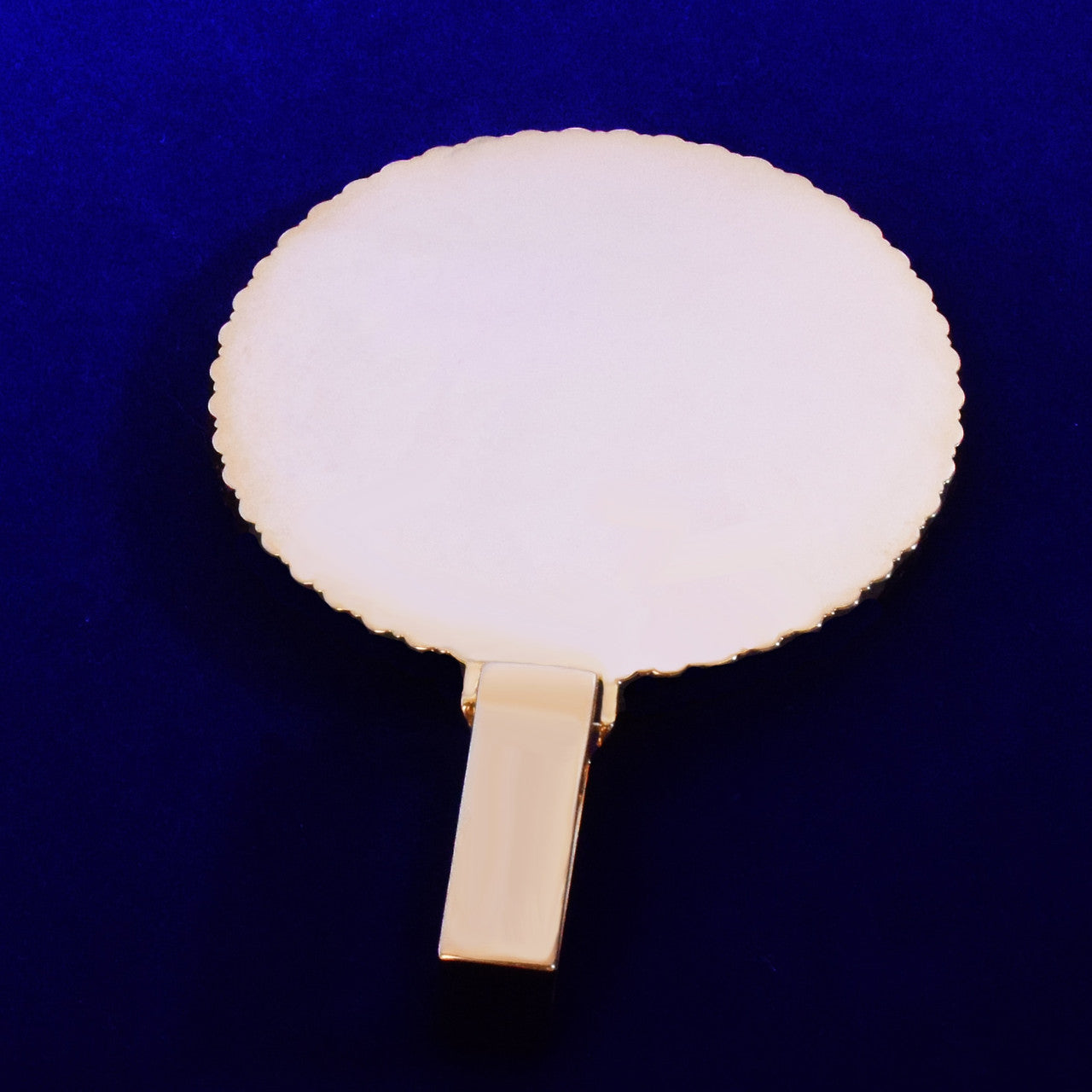 Flooded Ice Big Button 18k Silver Rose Gold Photo Picture Hip Hop Pendant