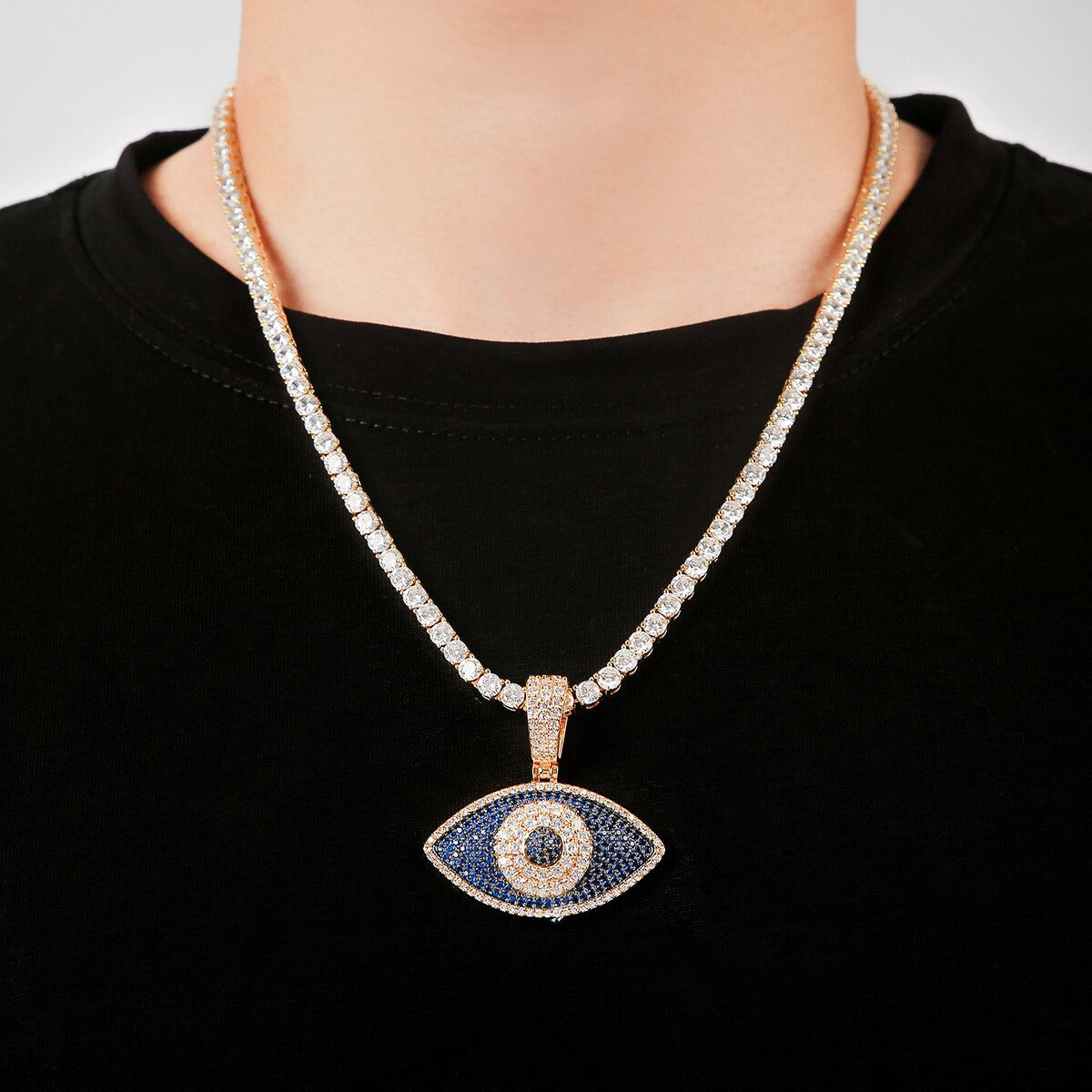 The All Seeing | VVS Diamond CZ Flooded Ice Eye Hip Hop Pendant Chain Necklace