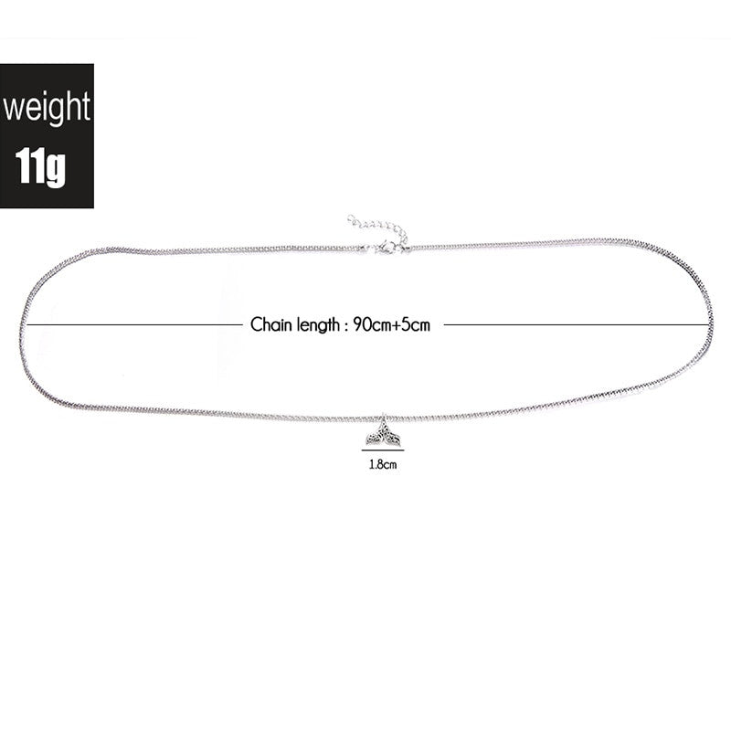 Ladies Boho Mermaid Fishtail Body Belly Chain Necklace