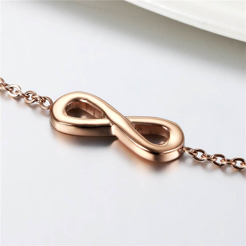 Ladies No Fade No Tarnish Infinity Bracelet or Anklet Stainless Steel Jewelry
