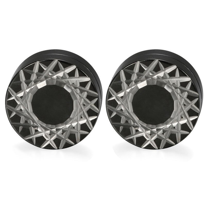 Mens Magnetic No Fade Stainless Steel Circle Designer Magnet No Pierce Earrings