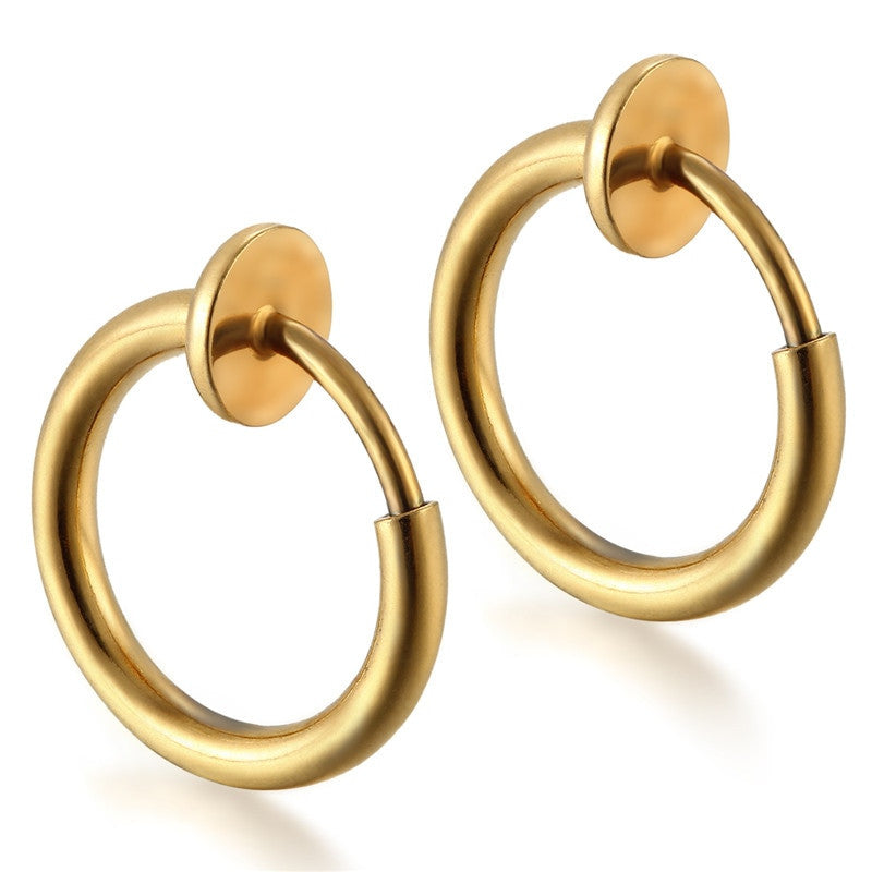 14k Gold Silver Black Mini Hoop No Fade Stainless Steel Fashion Earrings