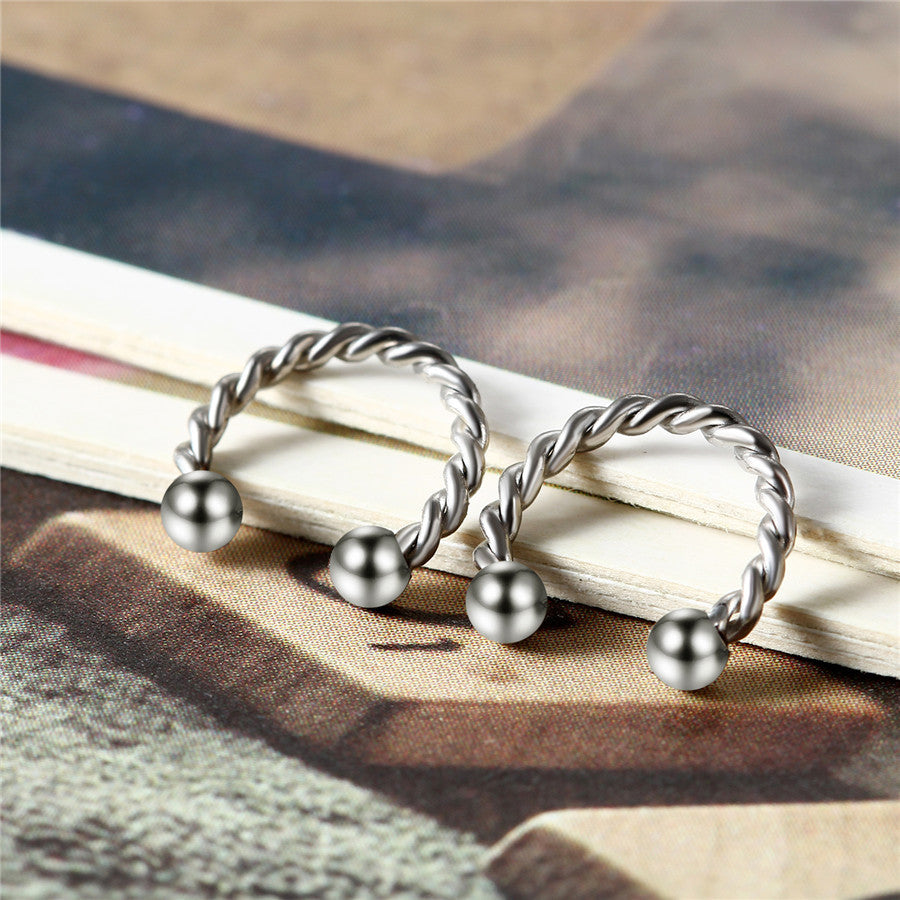 No Fade Stainless Steel Twisted Barbell Horseshoe Barbell Bull Nose Rings