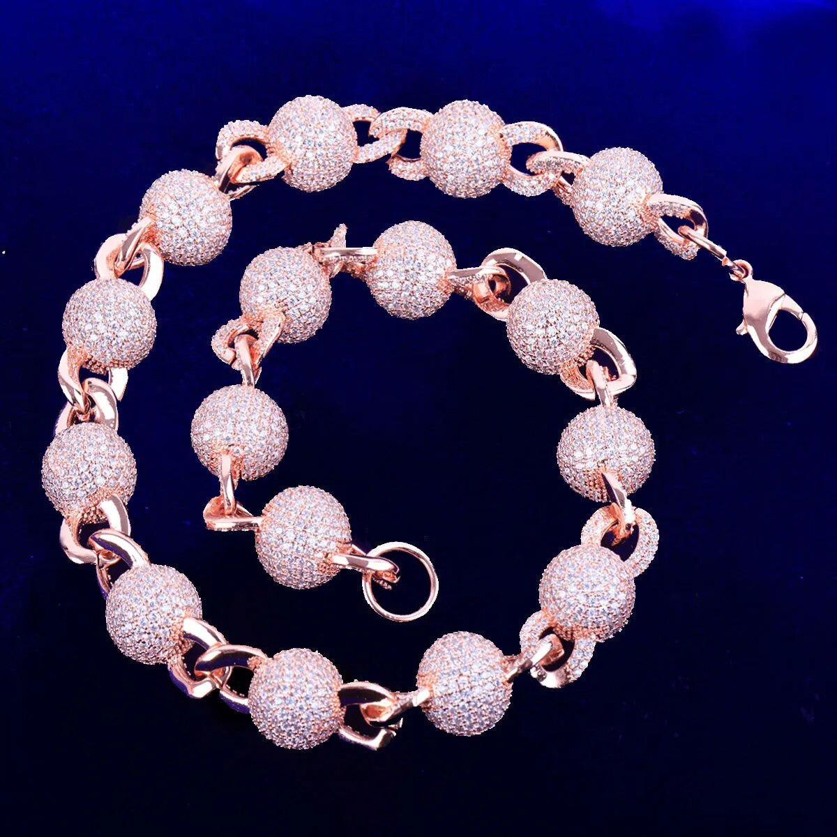 MR Big Balls | Mens 15mm Iced Blinged Out Hip Hop Beautiful Prong Set Chain Necklace