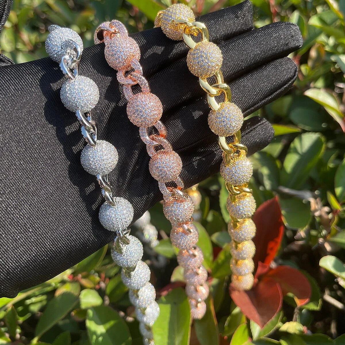 MR Big Balls | Mens 15mm Iced Blinged Out Hip Hop Beautiful Prong Set Chain Necklace