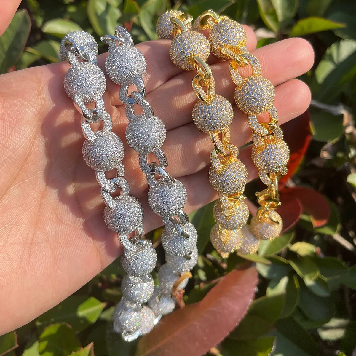 MR Big Balls | Mens 15mm Iced Blinged Out Hip Hop Beautiful Prong Set Chain Necklace