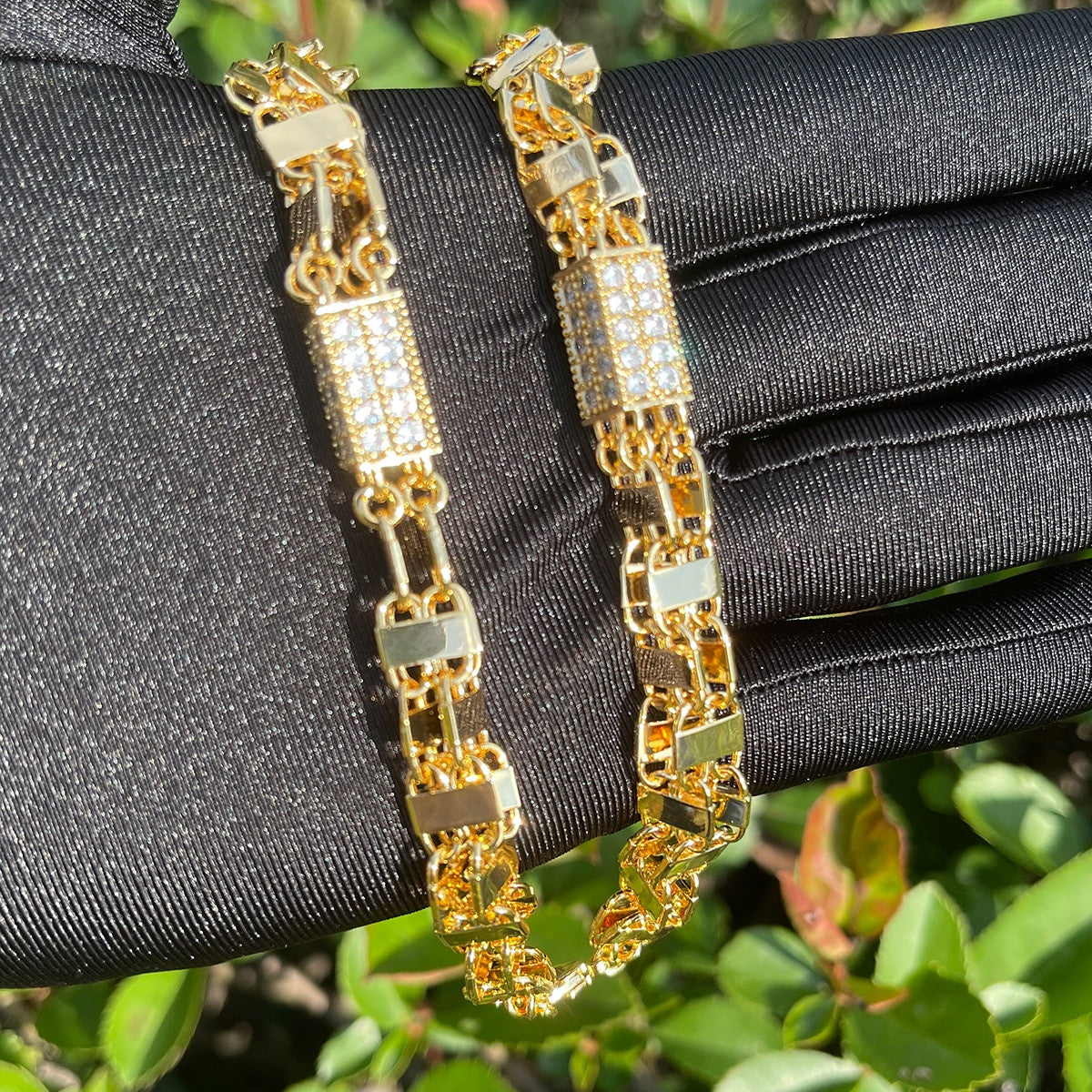 Blocked Ice | VVS Diamond CZ Prong Set Block Link Hip Hop Chain Necklace