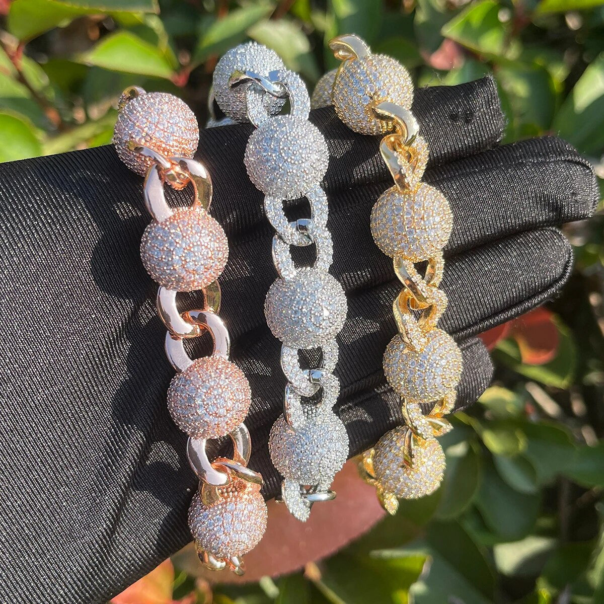 MR. BIG BALLS | VVS Diamond CZ 15mm Iced Blinged Out Hip Hop Prong Set Bracelet