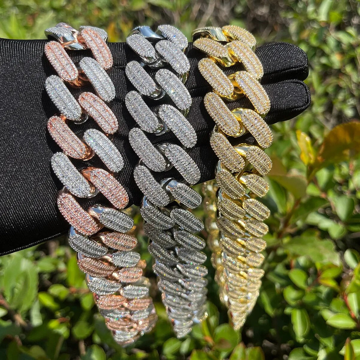 Miami Ice | Mens 25mm Iced Blinged Out Cuban Link Hip Hop Chain Necklace