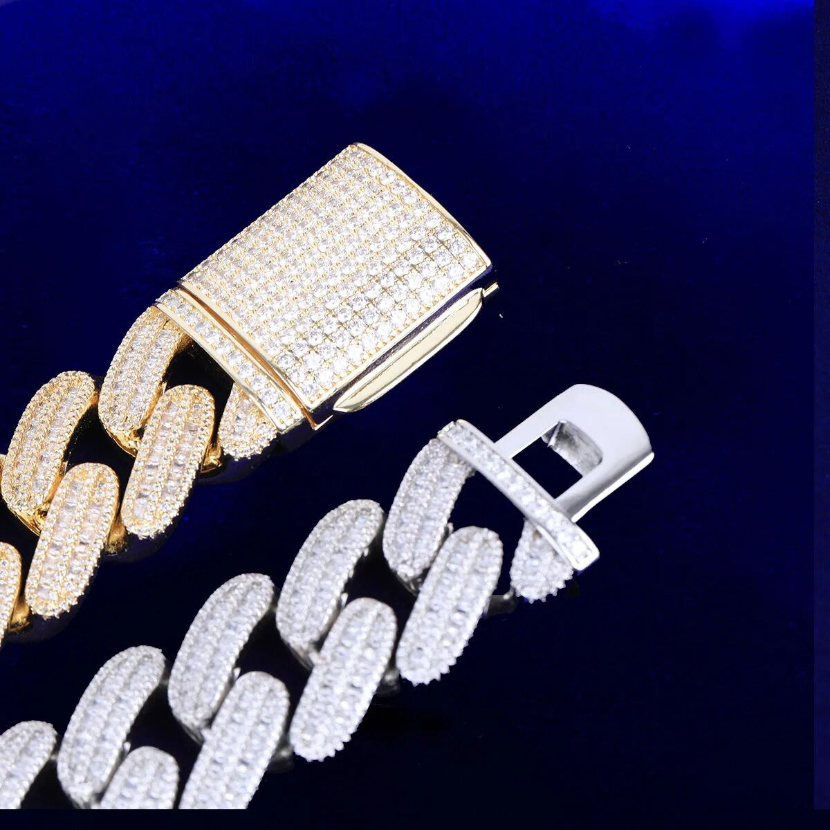 Miami Ice | Mens 25mm Iced Blinged Out Cuban Link Hip Hop Chain Necklace