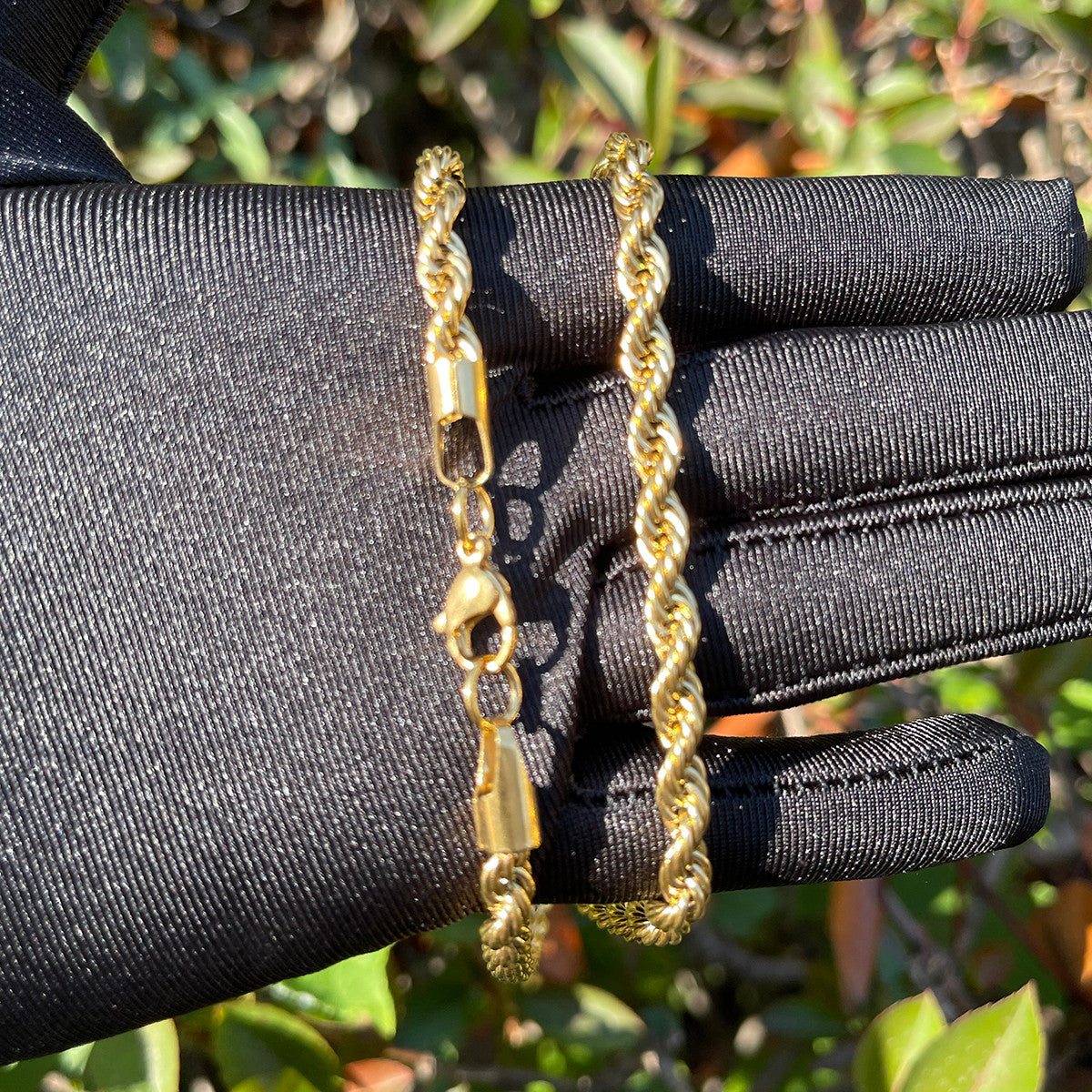 Mens 5mm Classic No Fade Stainless Steel Hip Hop Rope Chain Necklace