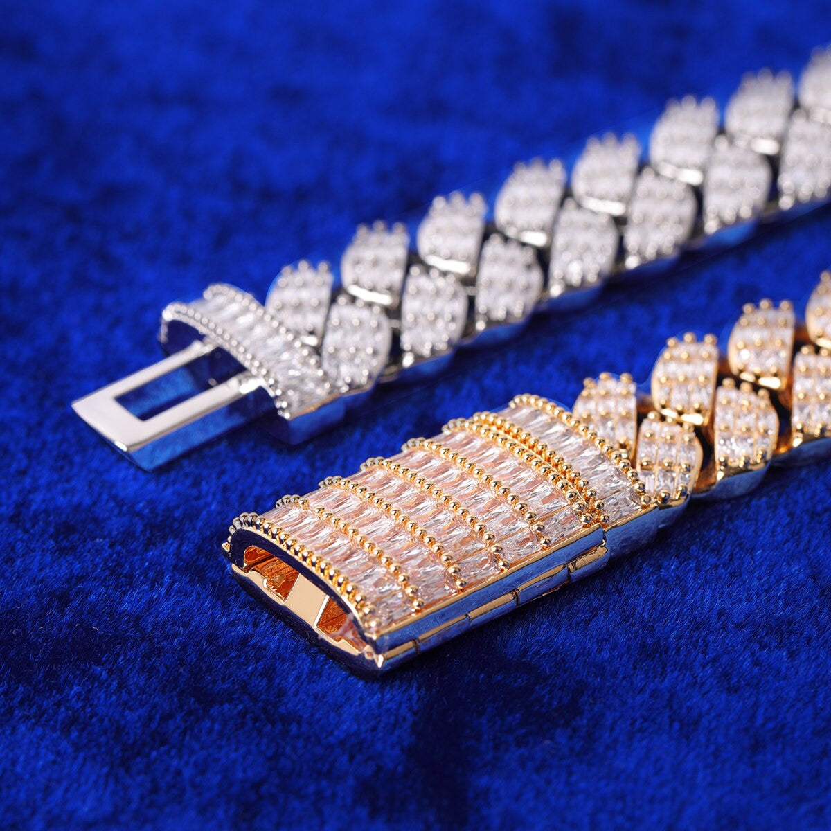 Iced Water | 20mm Baguette Blinged Out Miami Cuban Link Chain Necklace