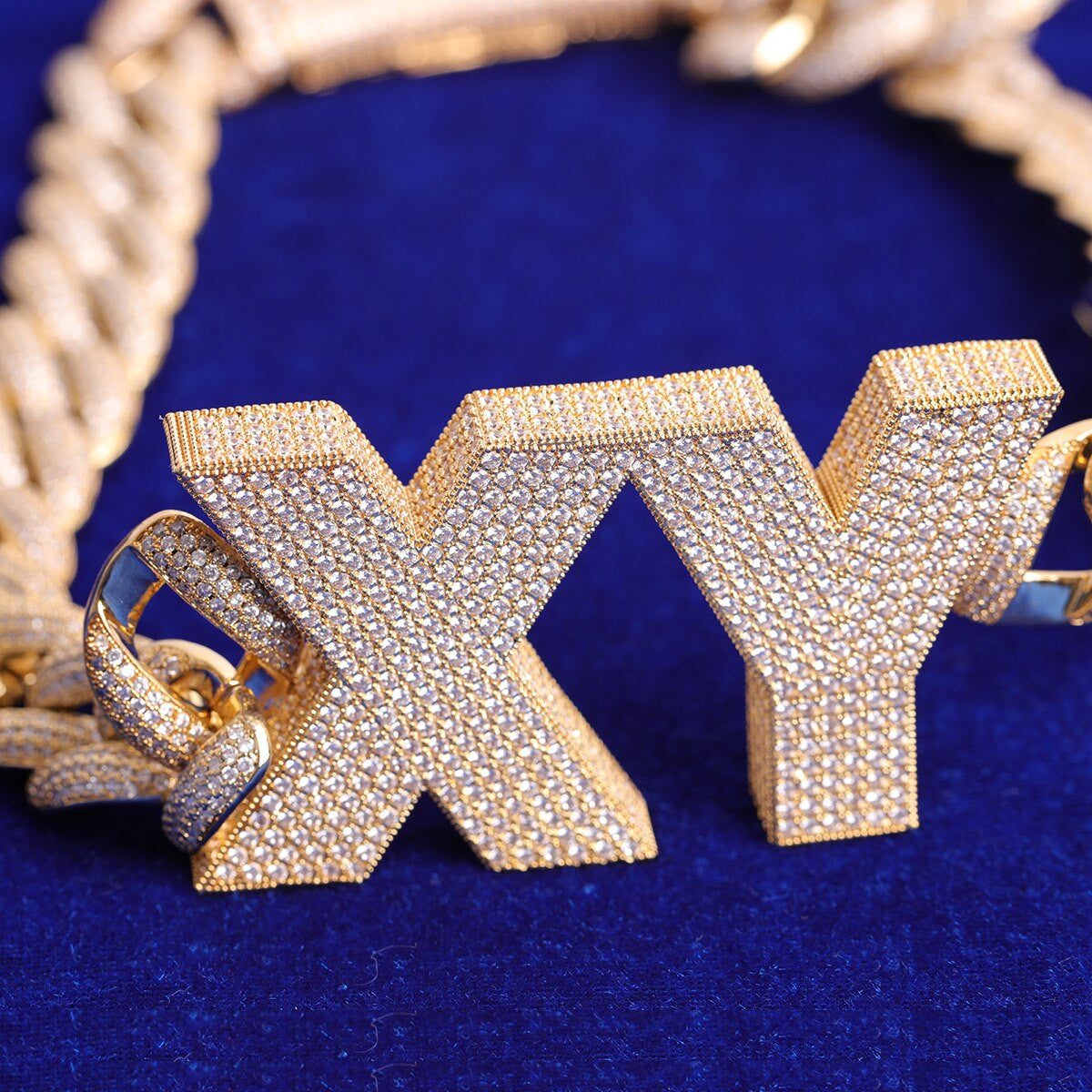 Brick City | VVS Diamond Custom Letters Cuban Link Hip Hop Nameplate Pendant