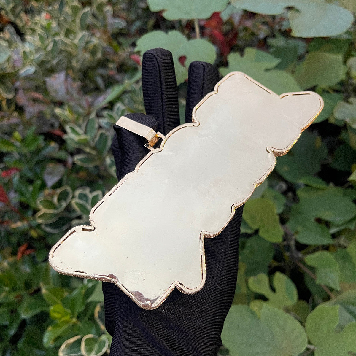 The Crazy Baguette | Water Stone Flooded Ice Name Plate Custom Hip Hop Pendant