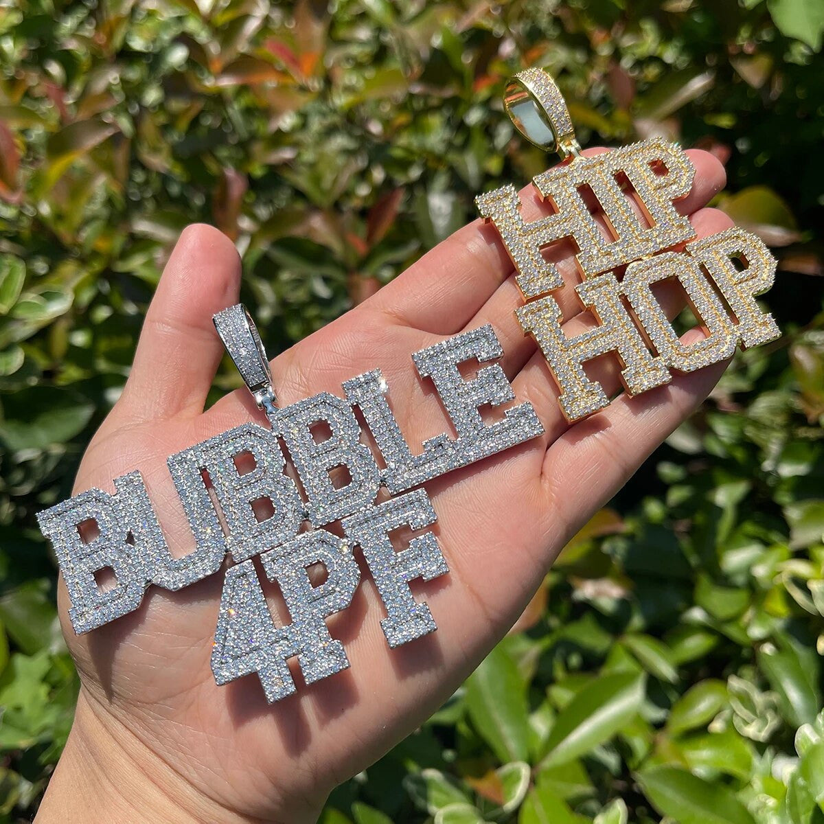 Mens Hip Hop Original Custom Letters Personalized Hip Hop Jewelry Nameplate Pendant