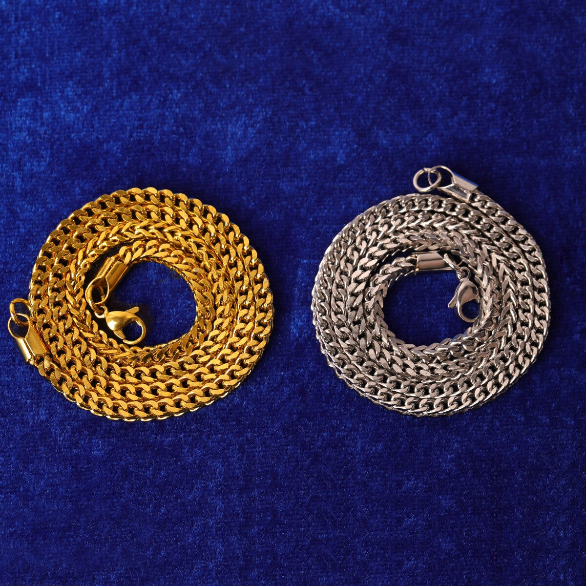 3mm Solid Stainless Steel Hip Hop Franco Link Bling Chain Necklace